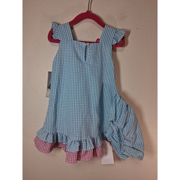 NWT Rare Editions Summer Dress with Diaper Cover Shorts Beach Vacation 24 Months - Picture 3 of 7